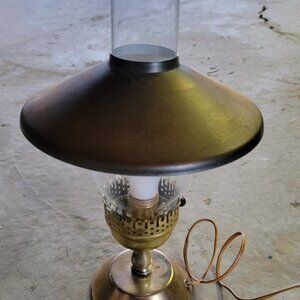 Vintage Brass Electric Table Lamp